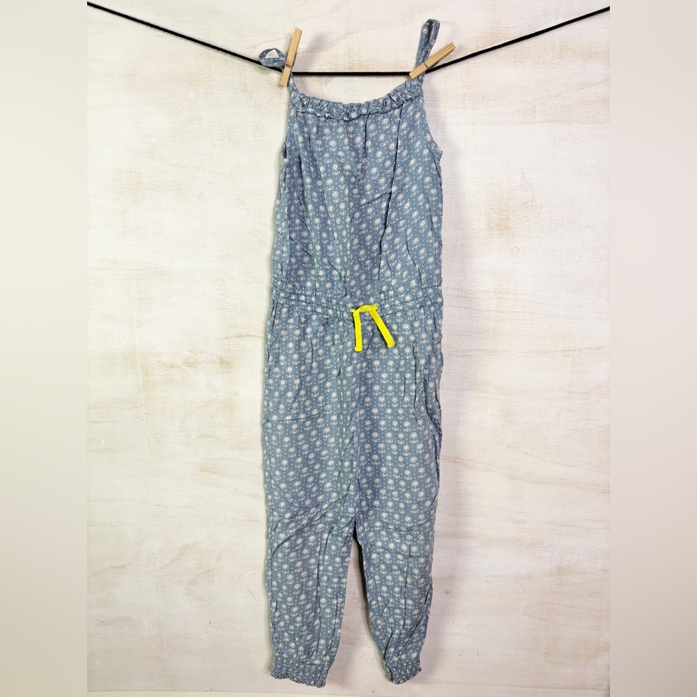 Mini Boden Blue and White Floral Romper